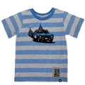 Milky Baby Racing Wings Tee Blue Stripe