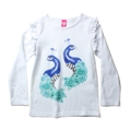 Littlehorn Pretty Peacock Tee White